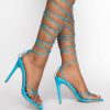 Shoes * | Azalea Wang Nights In Miami Stiletto Sandal In Blue