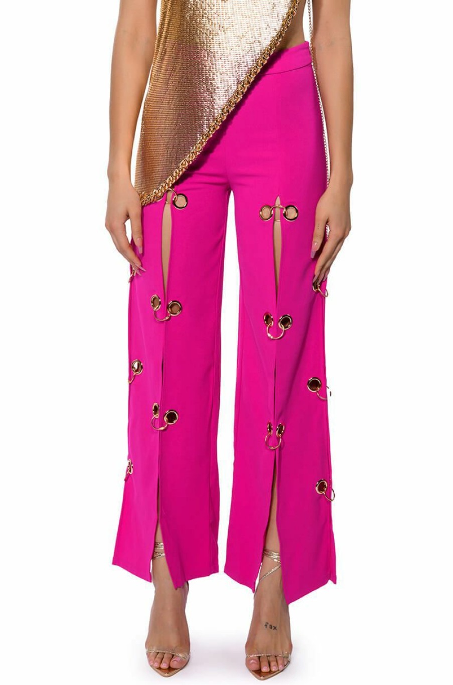 Bottoms * | Jenny Grommet Trousers Pink