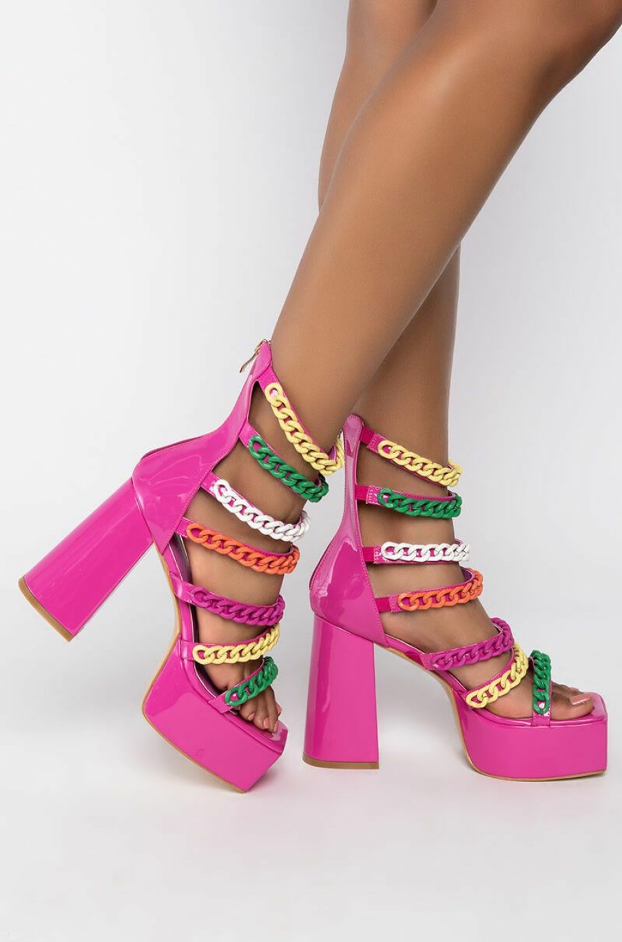 Shoes * | Azalea Wang Worth The Wait Chunky Sandal In Multi