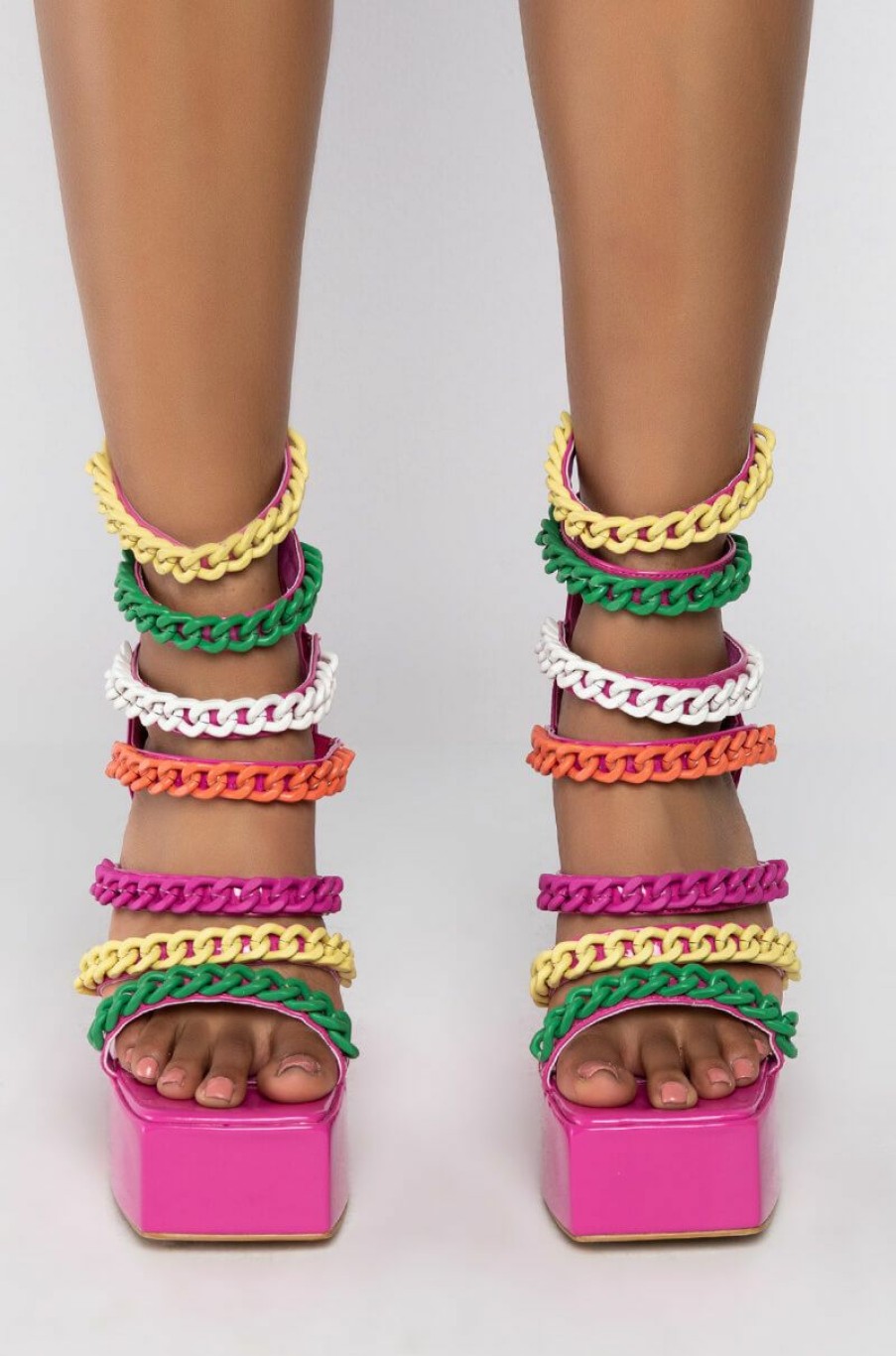 Shoes * | Azalea Wang Worth The Wait Chunky Sandal In Multi