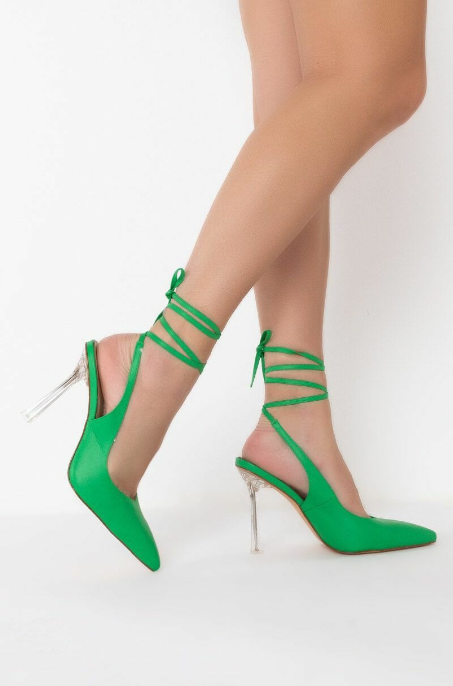 Shoes * | Azalea Wang All Your Love Stiletto Pump In Green