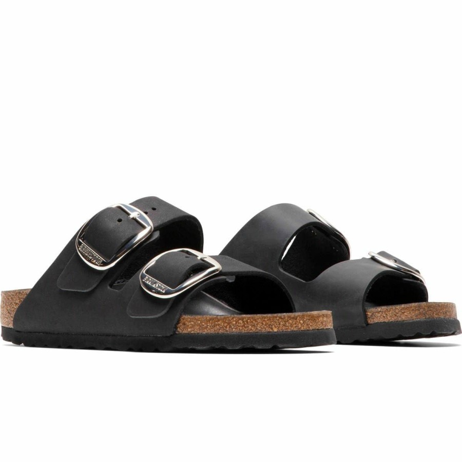 Footwear * | Birkenstock Women'S Arizona Big Buckle Black Oiled Leather