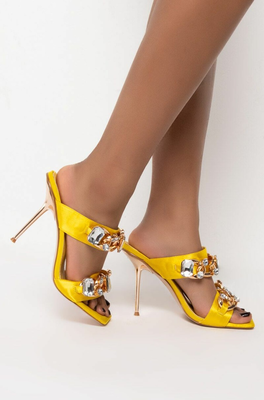 Shoes * | Azalea Wang No More Lies Stiletto Sandal In Marigold