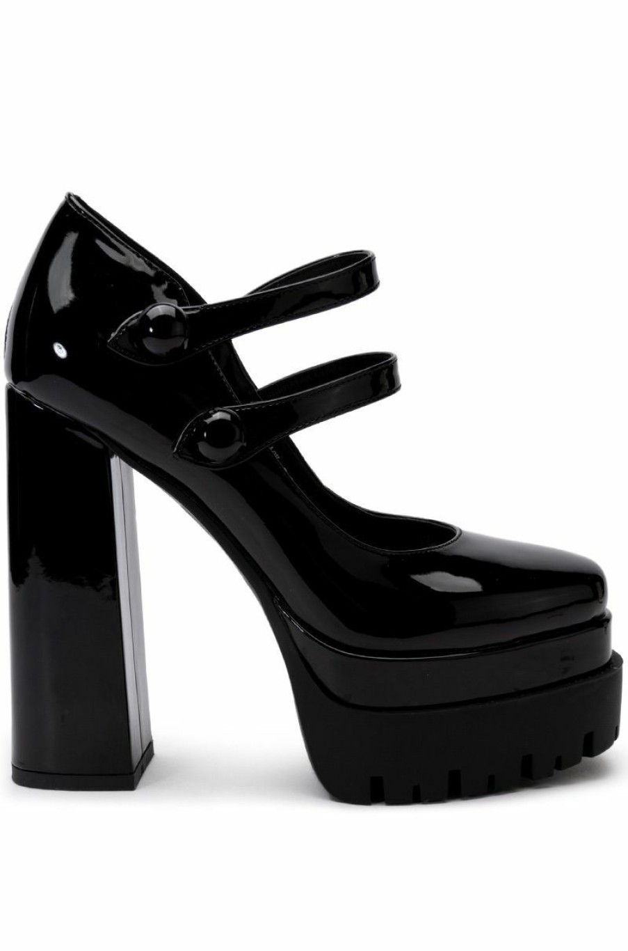 Shoes * | Azalea Wang Tate Patent Chunky Pump Black