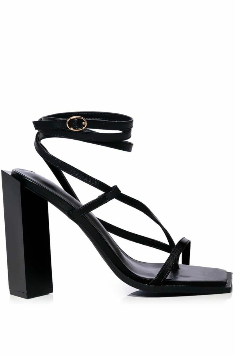 Shoes * | Azalea Wang Vallea Chunky Sandal In Black