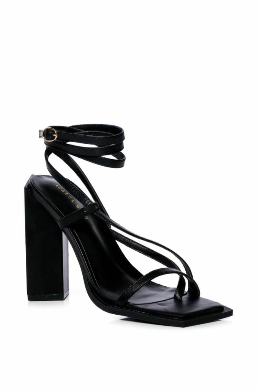 Shoes * | Azalea Wang Vallea Chunky Sandal In Black