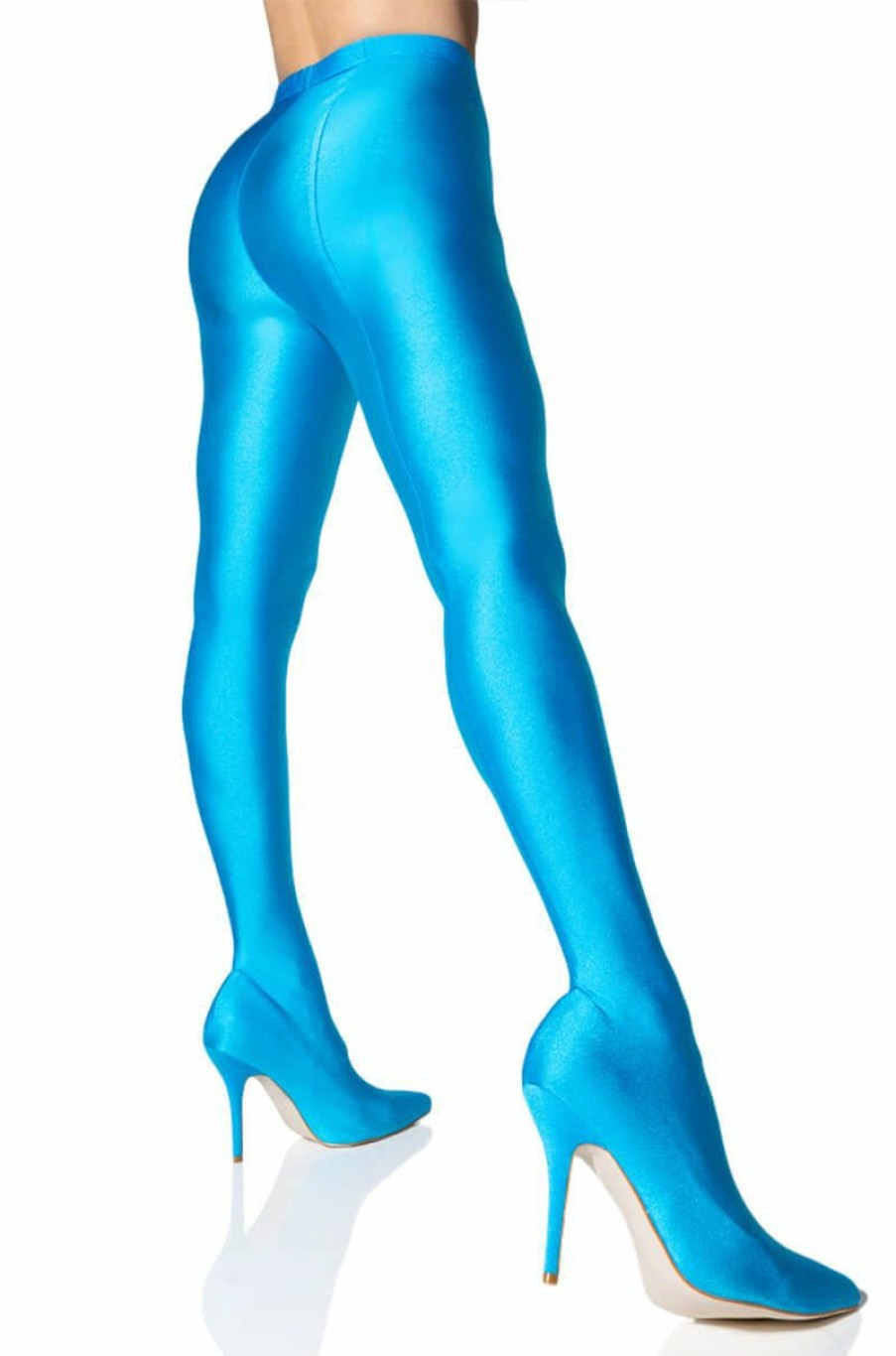 Shoes * | Azalea Wang Star Stretch Stiletto Pant Boot In Turquoise