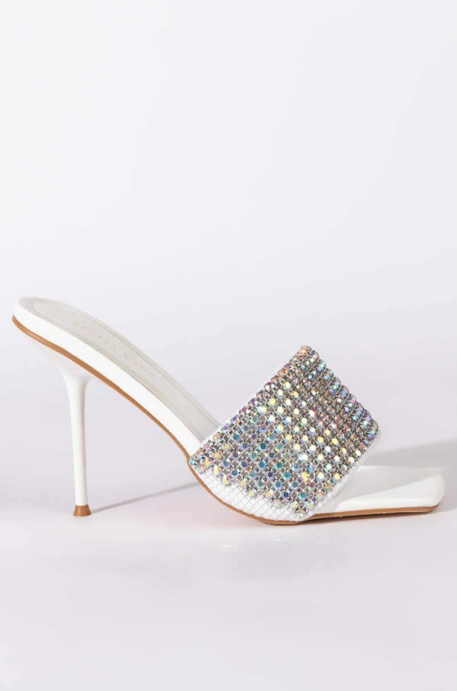 Shoes * | Azalea Wang Dirty Dancing Stiletto Sandal In White