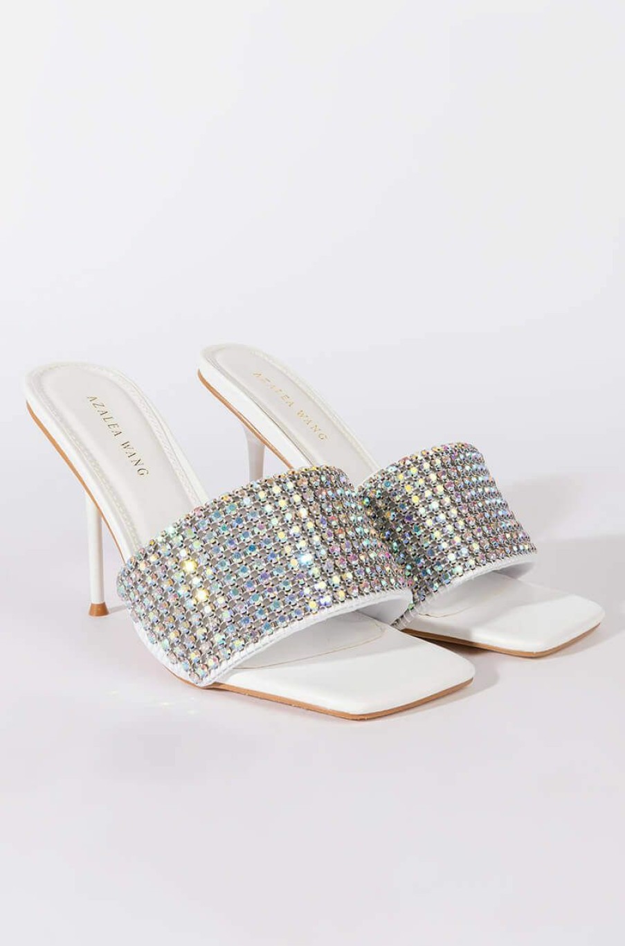 Shoes * | Azalea Wang Dirty Dancing Stiletto Sandal In White