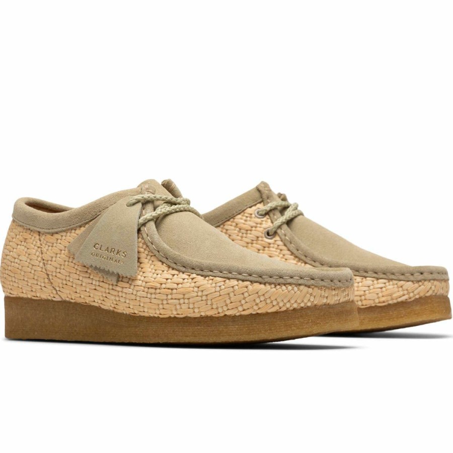 Footwear * | Clarks Wallabee (Raffia) Natural Interest