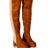 Shoes * | Top Tier Chunky Suede Boot In Tan