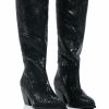 Shoes * | Azalea Wang Driven Rhinestone Western Boot In Black