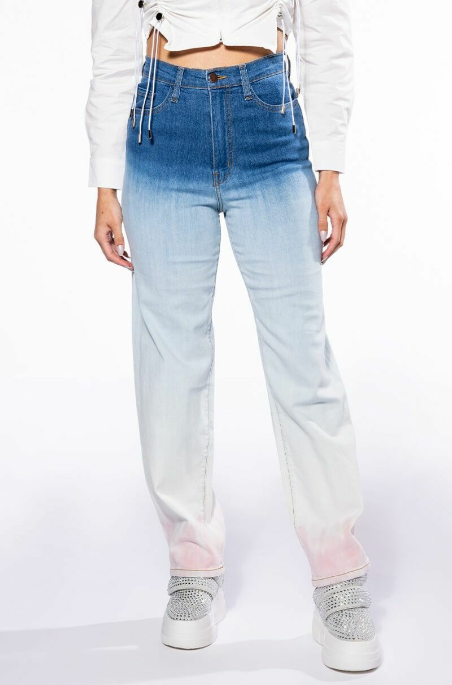 Bottoms * | Brooklynne Ombre High Rise Jeans Blue