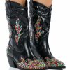 Shoes * | Azalea Wang Vinny Embellished Western Bootie Black