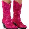 Shoes * | Azalea Wang Wellington Embellished Western Bootie In Fuchsia