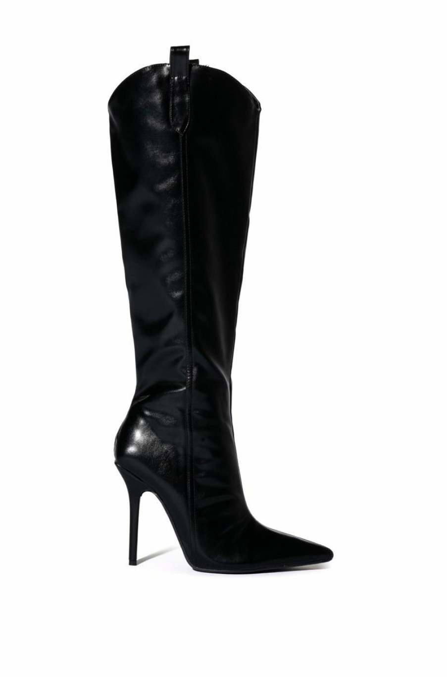 Shoes * | Cute Genes Western Stiletto Boot Black