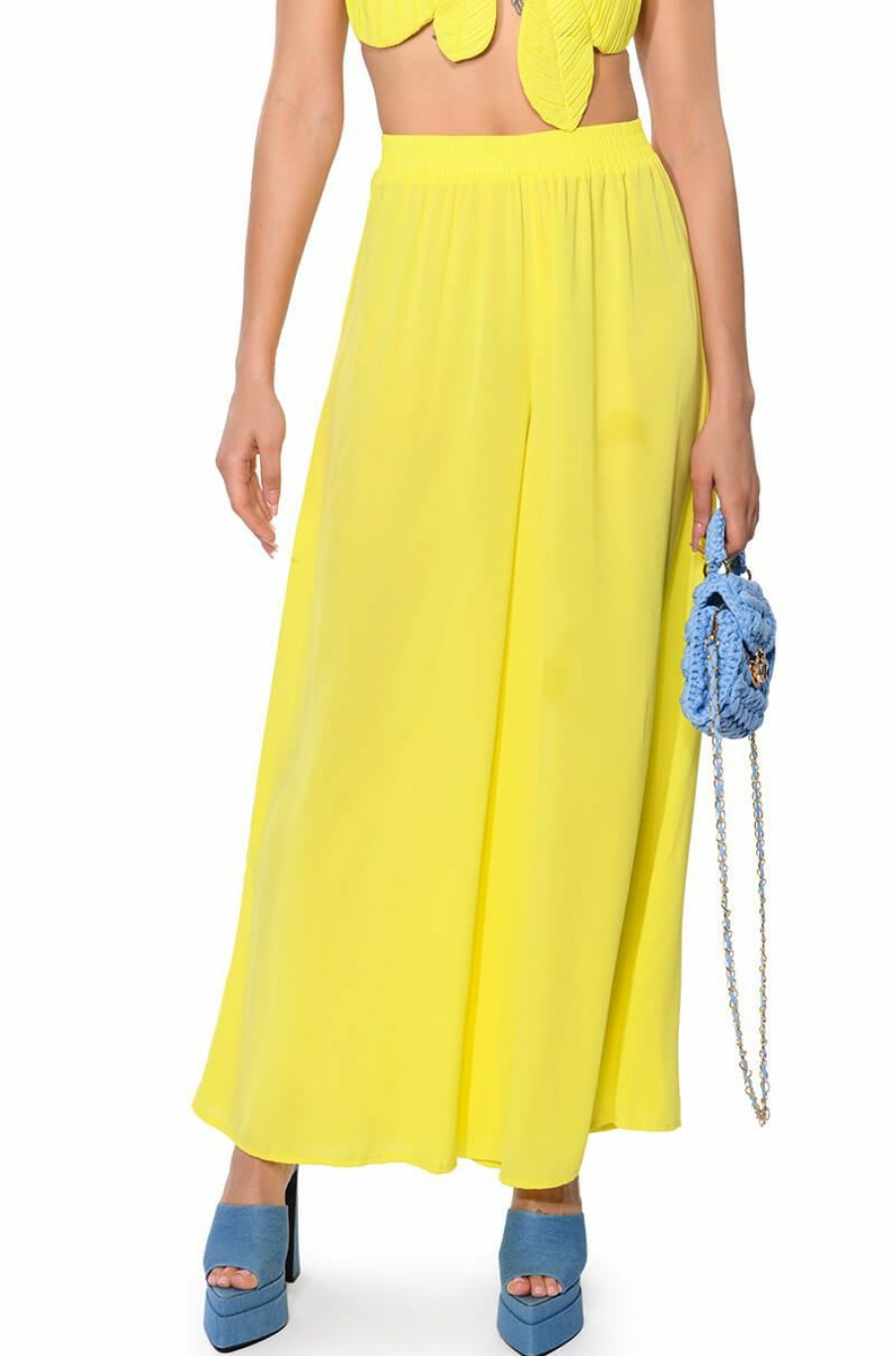 Bottoms * | Sunshine Baby Wide Leg Palazzo Pant Yellow