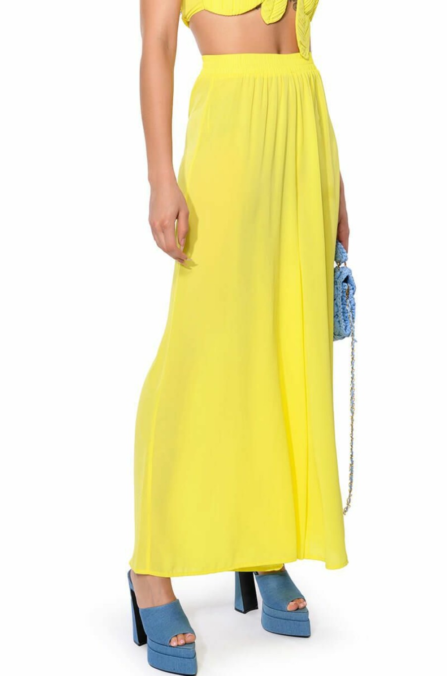 Bottoms * | Sunshine Baby Wide Leg Palazzo Pant Yellow