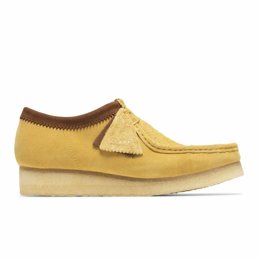 Footwear * | Clarks Wallabee Yellow Combi