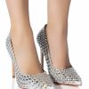 Shoes * | Azalea Wang Imma Do Me Rhinestone Embellished Pump In Silver