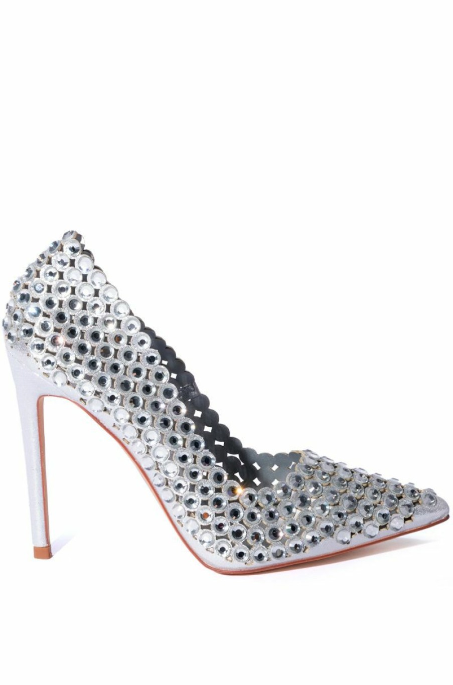 Shoes * | Azalea Wang Imma Do Me Rhinestone Embellished Pump In Silver