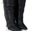 Shoes * | Azalea Wang Stepping Out Stiletto Puffer Bootie In Black