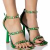 Shoes * | Azalea Wang Really That Girl Stiletto Sandal In Green