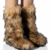 Shoes * | Azalea Wang Aspen Furry Multi Bootie Brown