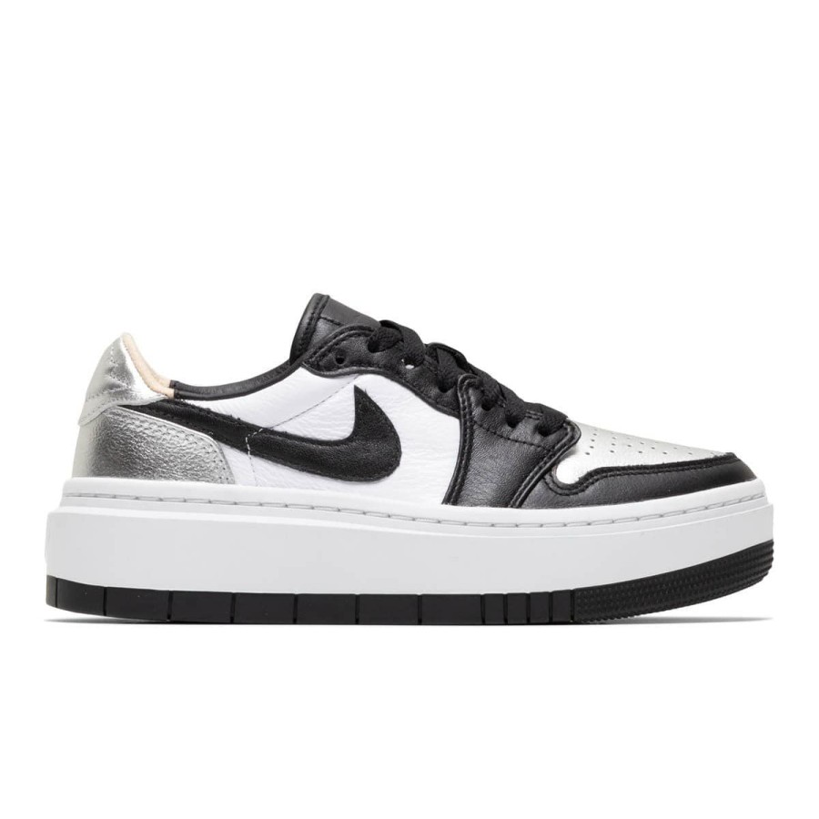 Footwear * | Women'S Air Jordan 1 Elevate Low Mtllc Slvr/Blk-Wht-Wht Oyx [001]