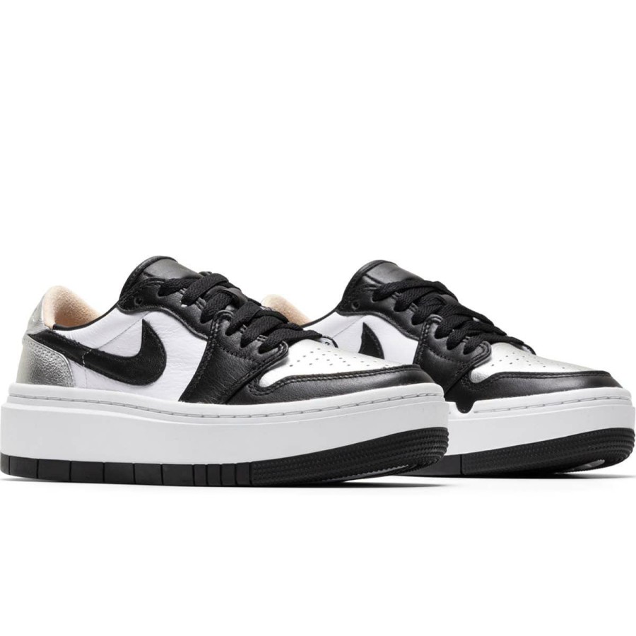 Footwear * | Women'S Air Jordan 1 Elevate Low Mtllc Slvr/Blk-Wht-Wht Oyx [001]