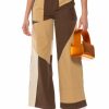 Bottoms * | Lexi Wide Leg Jogger Brown Multi