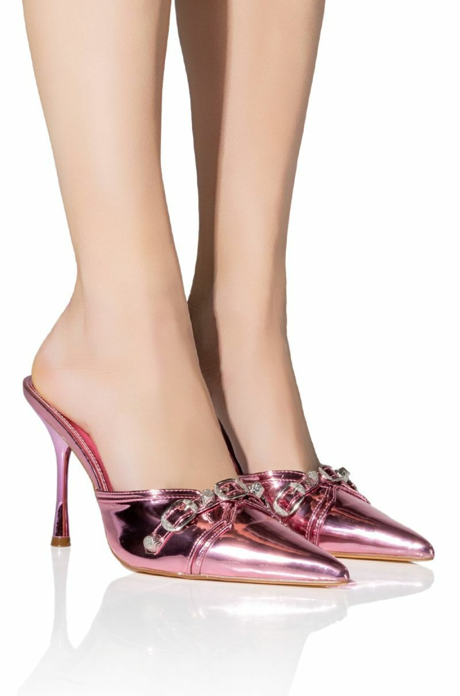 Shoes * | Isn'T It Romantic Metallic Pump Pink