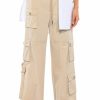 Bottoms * | Journee Wide Leg Cargo Pant Beige