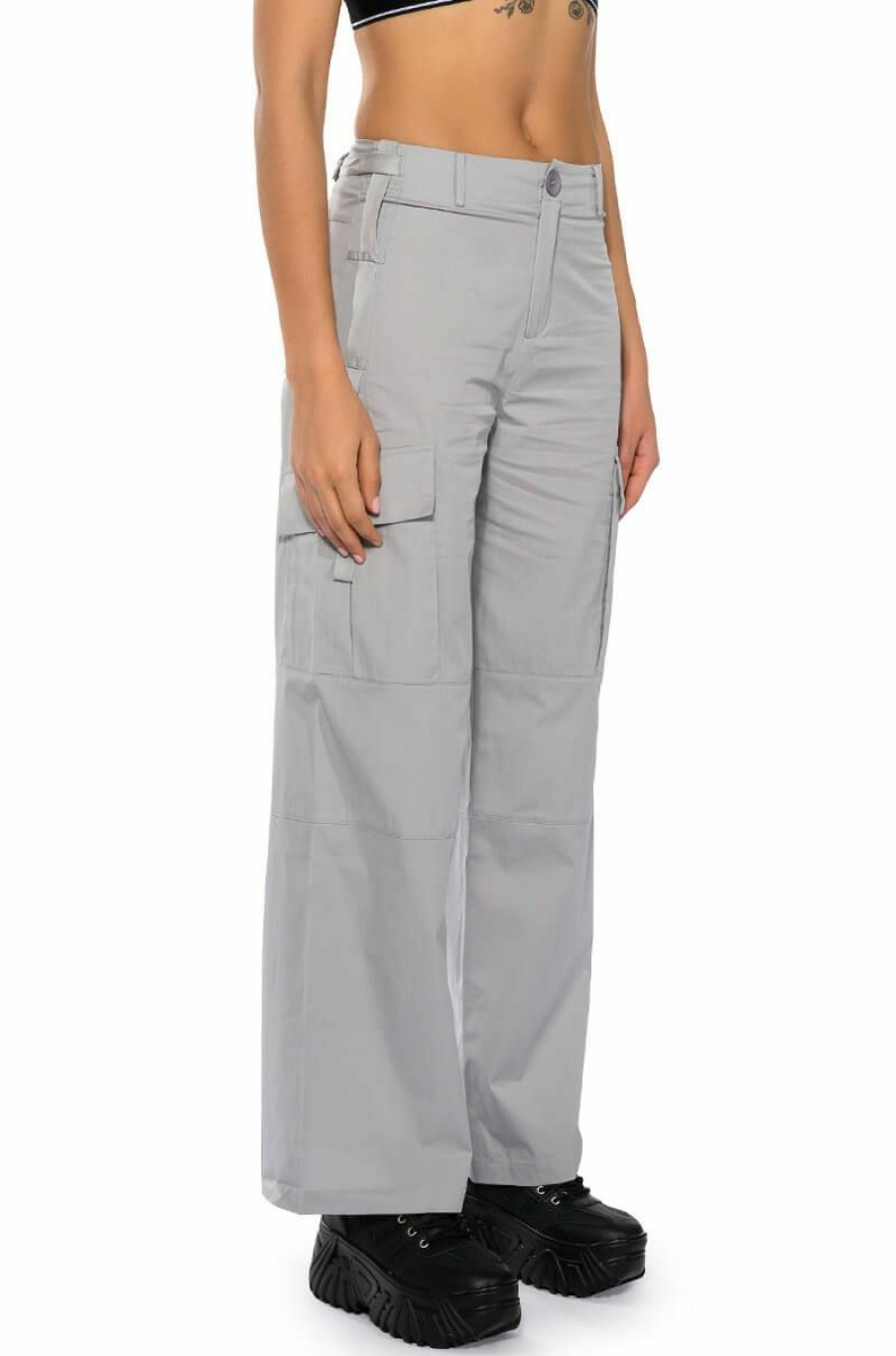 Bottoms * | Margot Wide Leg Trouser Grey