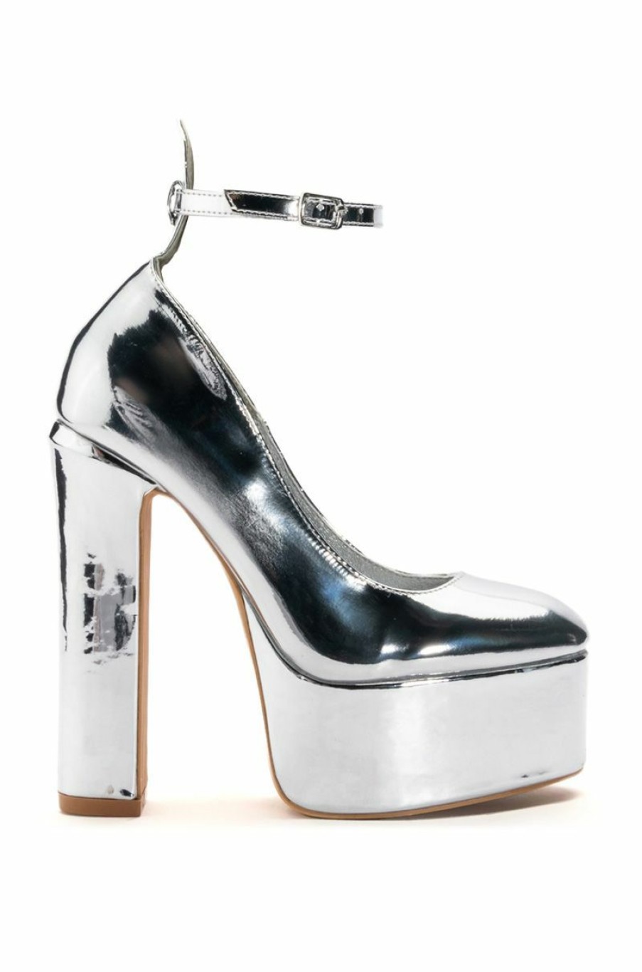 Shoes * | Azalea Wang Night Moves Platform Pump In Silver