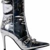 Shoes * | Azalea Wang Brooklyn Stiletto Bootie In Silver