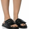 Shoes * | Azalea Wang Nilesh Pu Sandal In Black