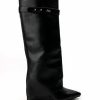 Shoes * | Azalea Wang Stuck On You Wedge Boot In Black