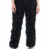 Bottoms * | Lose Control Textured Pants Black