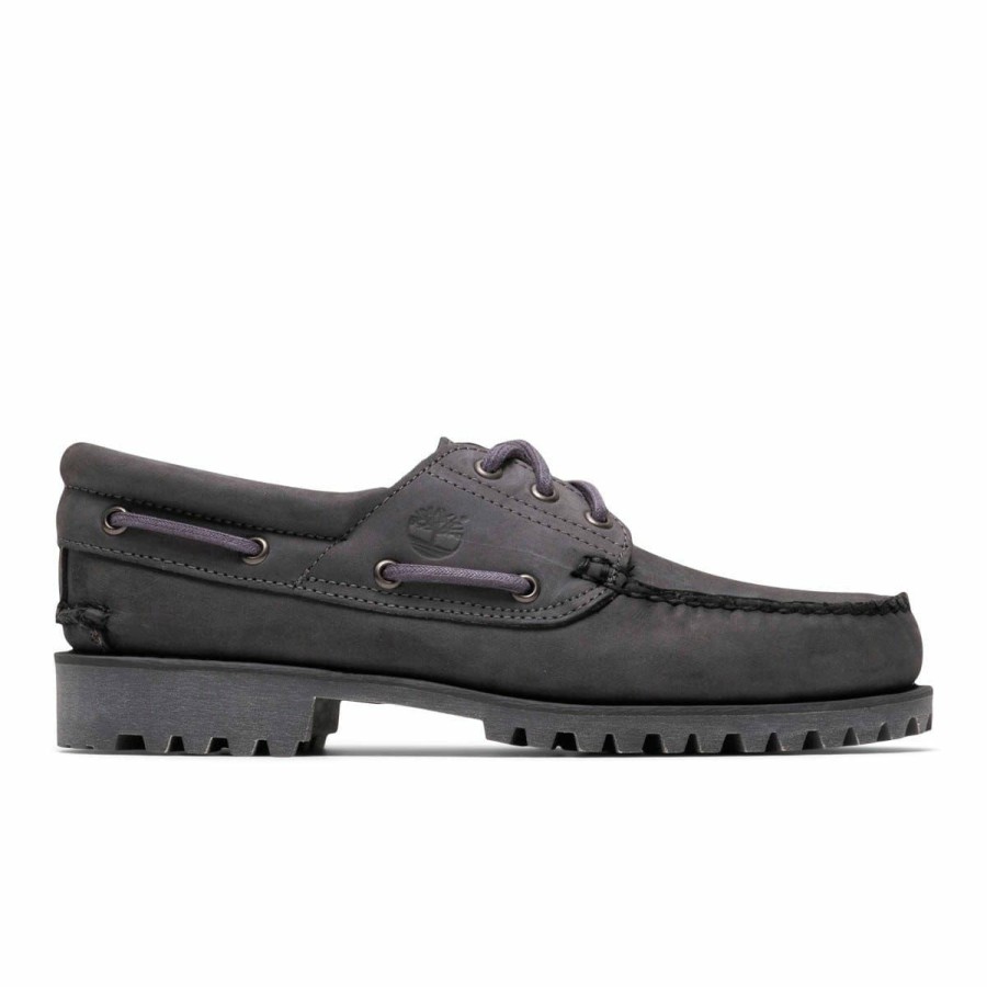 Footwear * | Timberland Authentic 3 Eye Classic Lug Dark Grey Nubuck