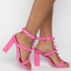 Shoes * | Azalea Wang Give You Everything Chunky Sandal In Pink