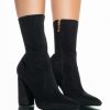 Shoes * | Azalea Wang Nothing Lasts Forever Chunky Bootie In Black