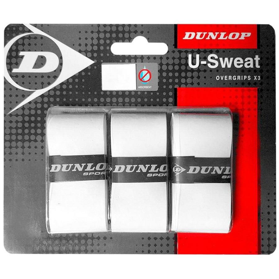 Overgrips * | Dunlop U-Sweat Overgrip 3 Pack White