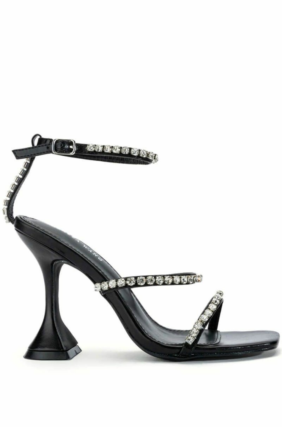 Shoes * | Azalea Wang Unlimited Embellished Sandal In Black