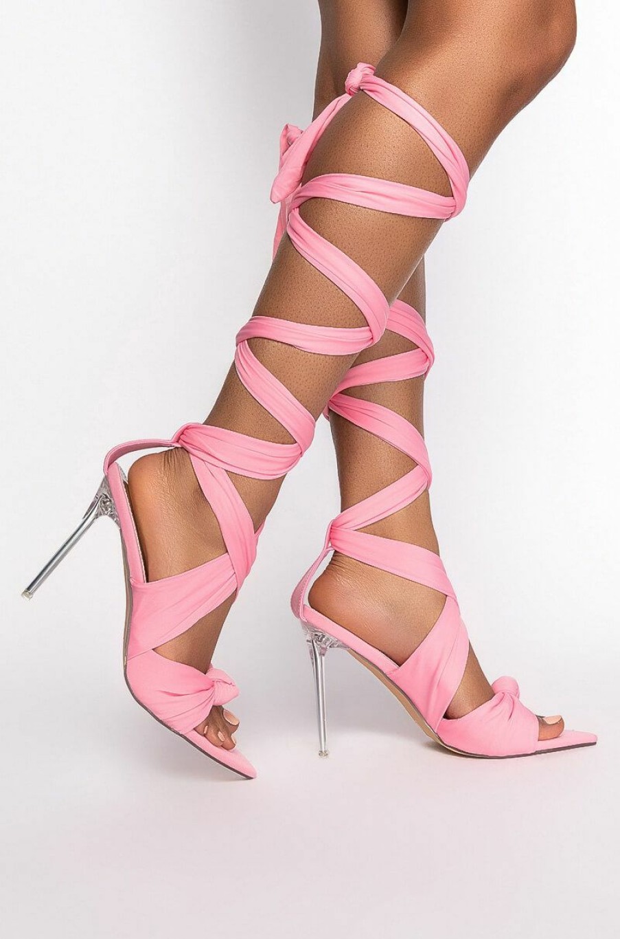 Shoes * | Azalea Wang Keep It Simple Stiletto Sandal In Pink