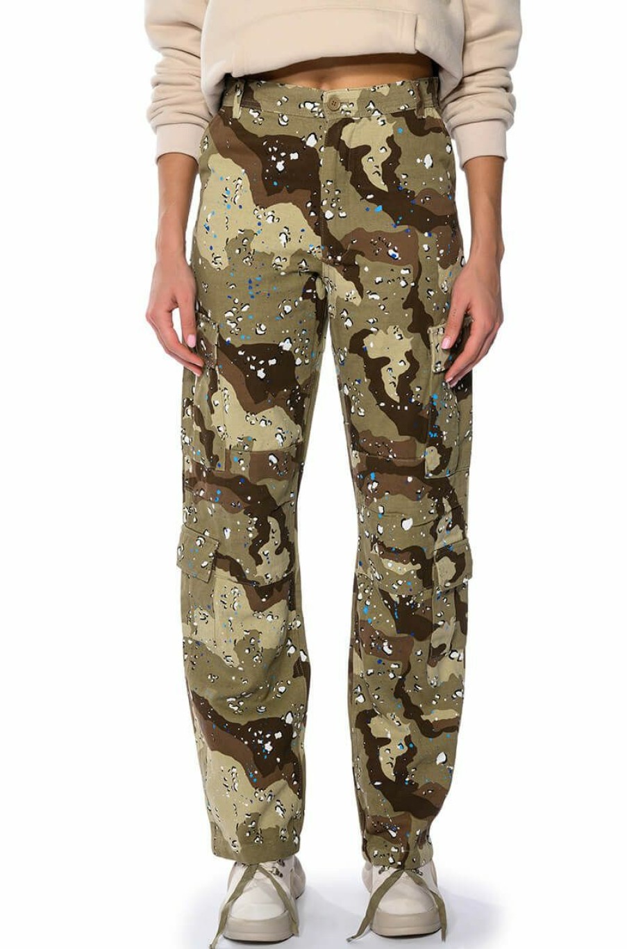 Bottoms * | Represent Painted Wide Leg Cargo Brown Multi