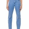 Bottoms * | Kick Back Pinstripe Rhinestone Wide Leg Jeans Medium Blue Denim