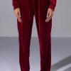 Bottoms * | Gretchen Straight Fit Joggers Dark Red