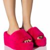 Shoes * | Azalea Wang Minna Faux Fur Mule In Pink