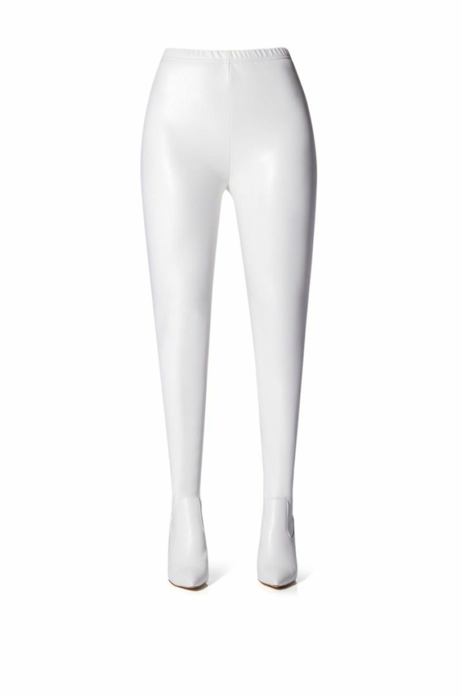 Shoes * | Azalea Wang Love Is In The Air Sexy Stiletto Pant Boot In Pu White